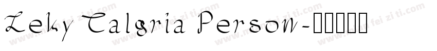 Leky Calgria Person字体转换